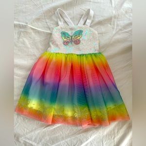 Nartte lepore dress for toddler girl size 2T color rainbow with butterfly